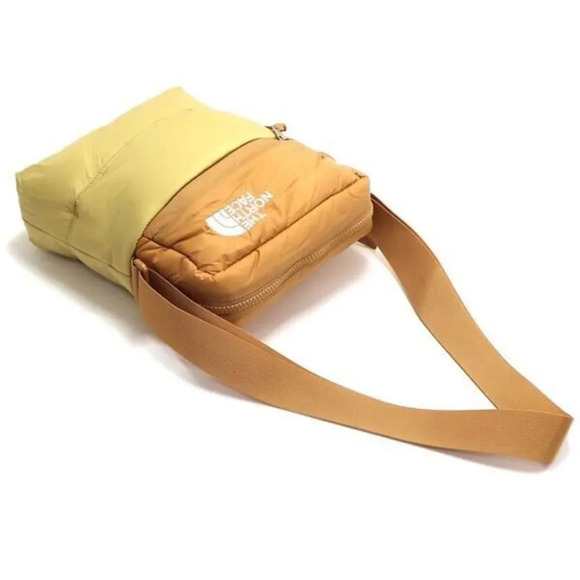 The North Face Nuptse NF0A81BVK1O Crossbody Bag Unisex Khaki Stone Nylon SGN721 - Picture 4 of 7